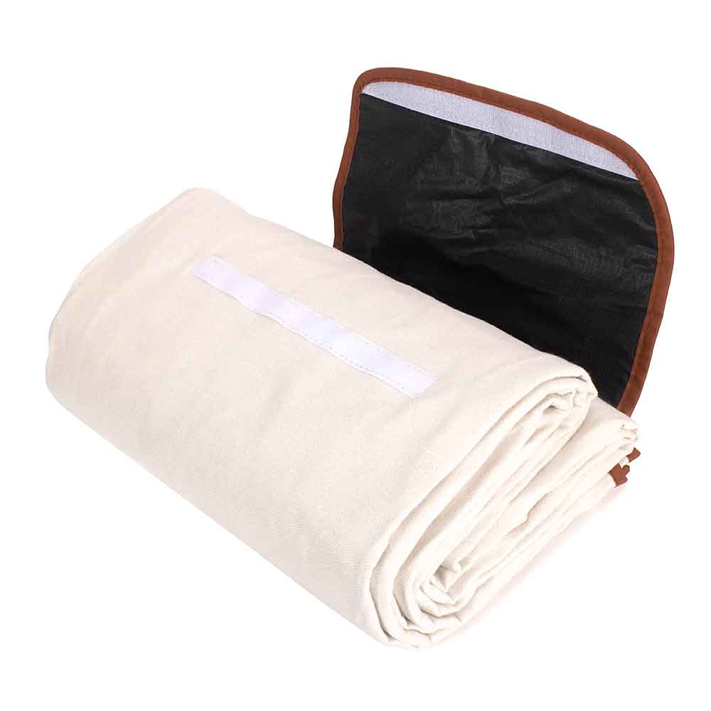Large Waterproof Picnic Blanket Rug in Cream by Willow