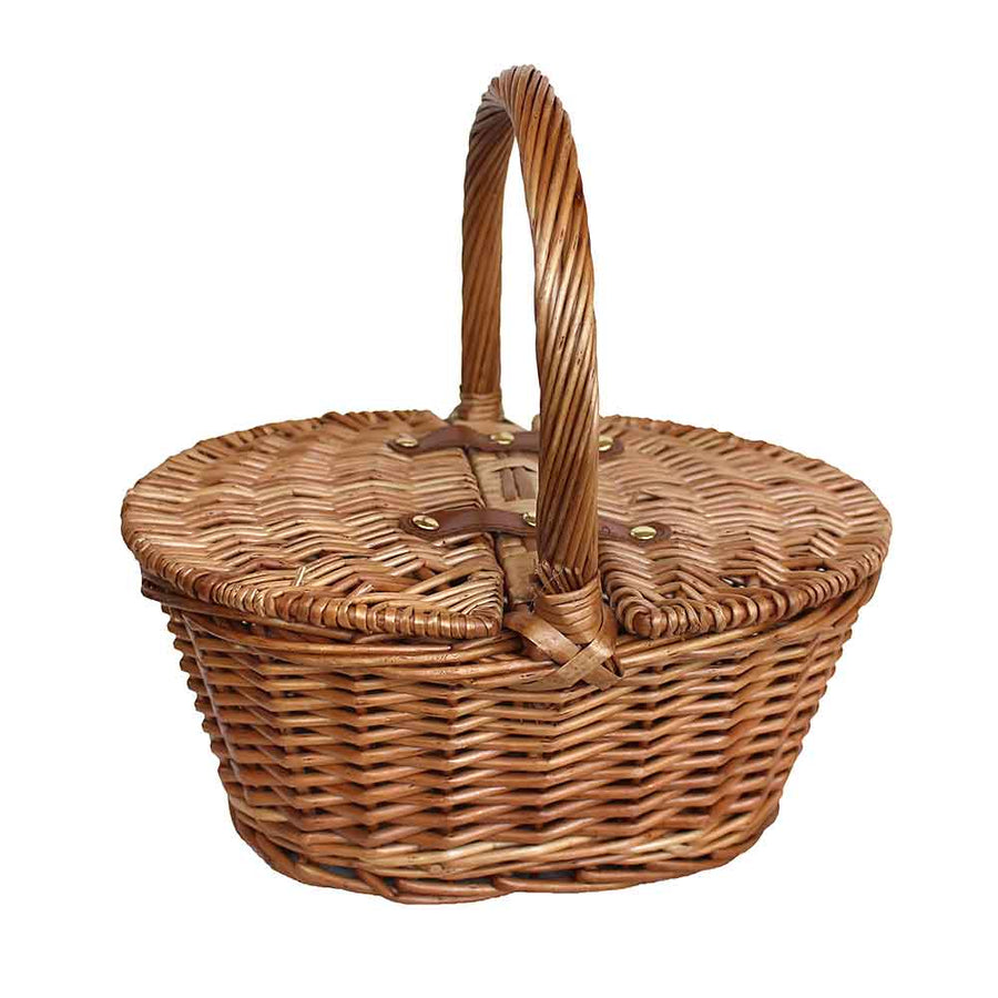 Willow Child's Oval Wicker Picnic Basket Hamper