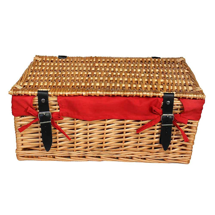 Large Willow Packaging Hamper with Red Lining - Empty 107R