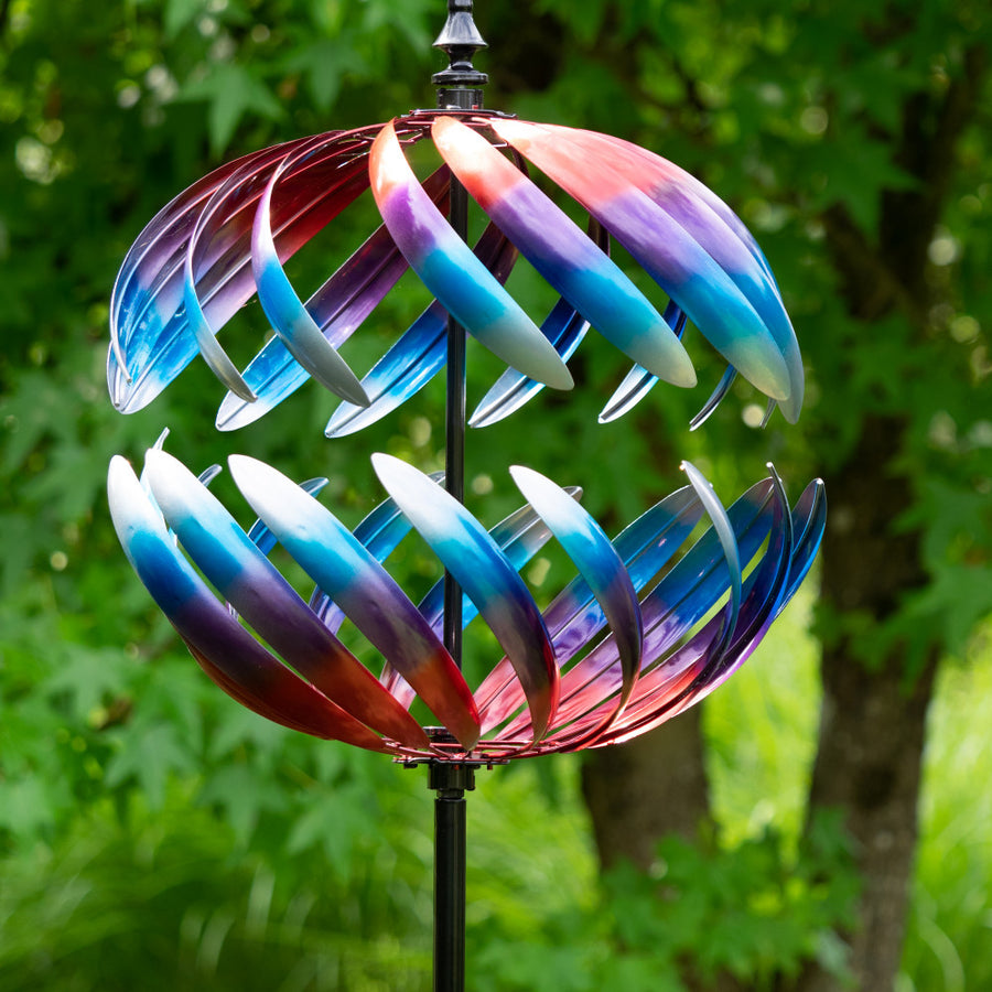 Wind Spinner Multi Colour Globe Garden Ornament by Windward