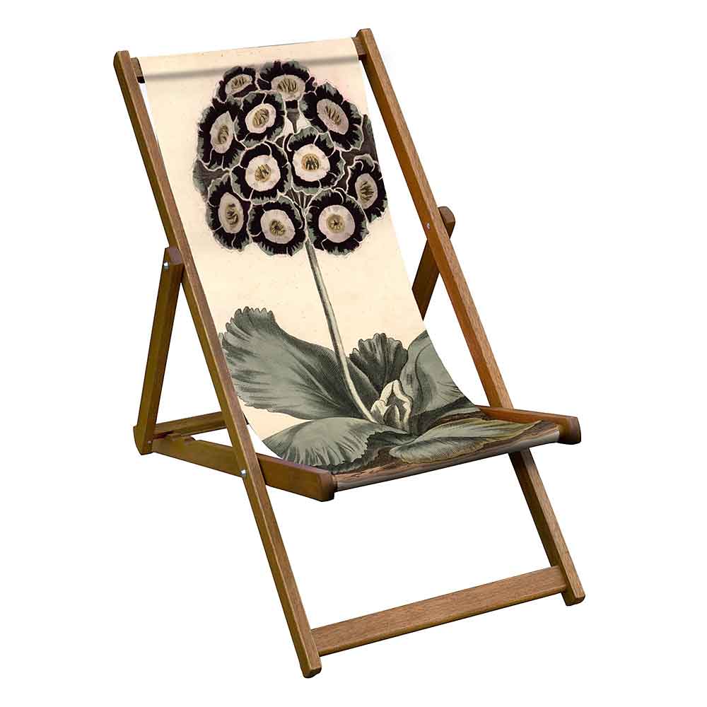 Hardwood Folding Deckchair -Botanical Floral Design by Artworld Deckchairs