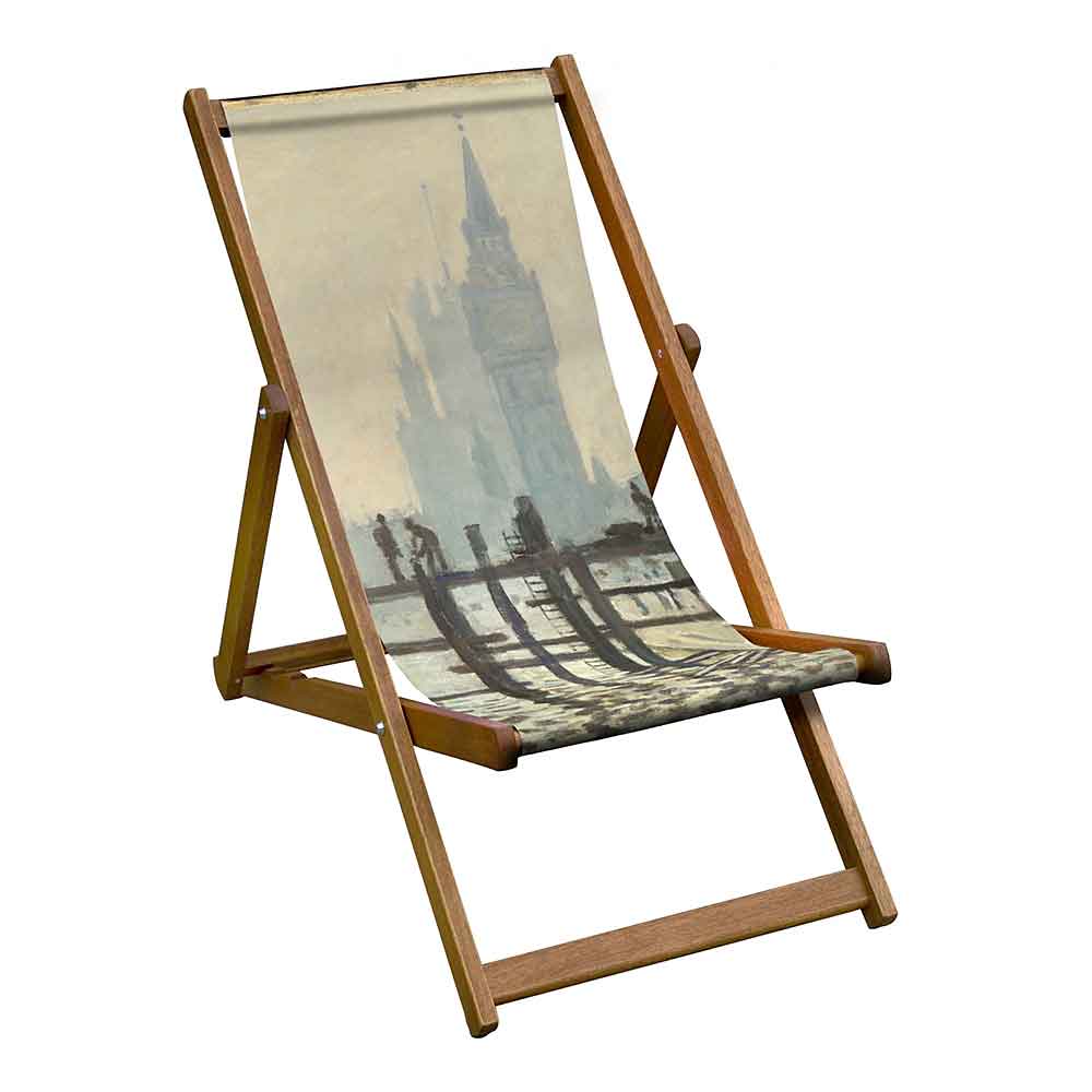 Hardwood Folding Deckchair Monet Thames by Artworld Deckchairs