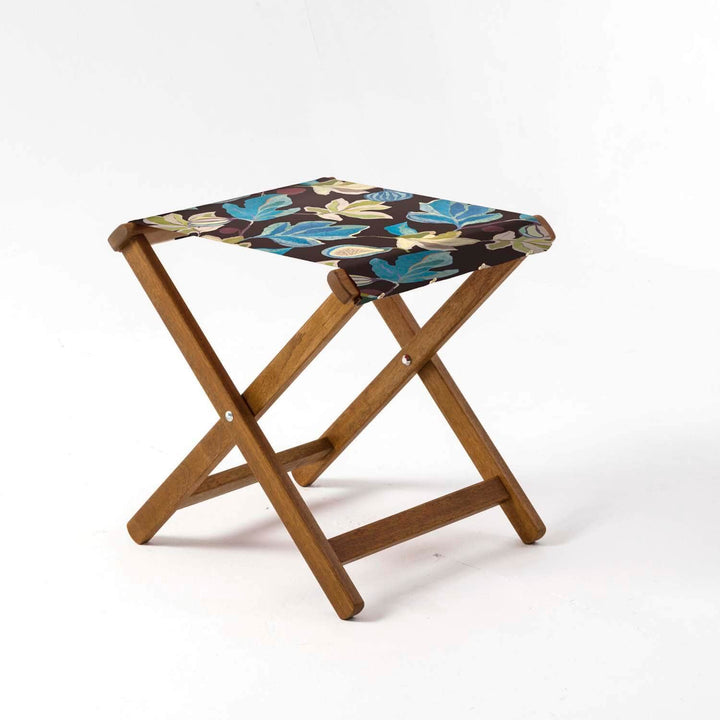 ARTWORLD STOOLS Fantasy Florals Cocoa by Turnowsky Hardwood Folding Stool - 10 Day Delivery