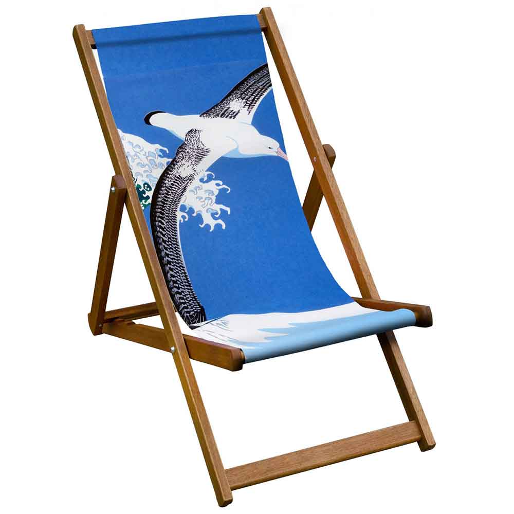 Hardwood Folding Deckchair -Flying Albatross by Artworld Deckchairs