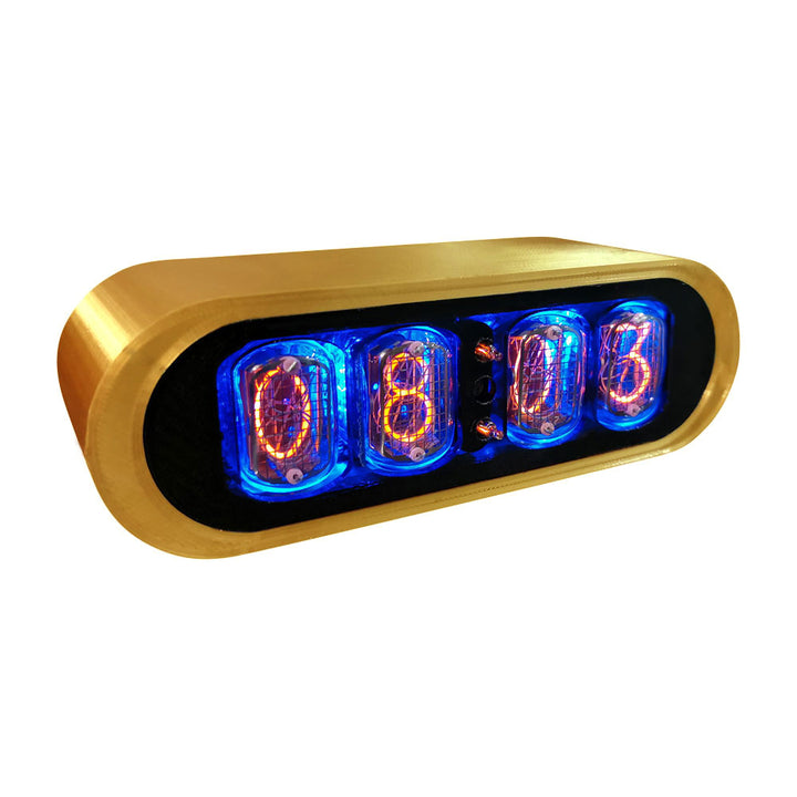 Nixie Tube Retro Table Clock Pod by Bad Dog Designs - Copper