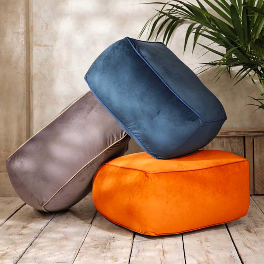 Bean Bag Velvet Pouffe Chair