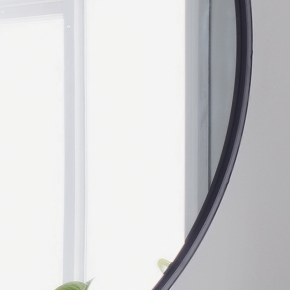Black Manhattan Round Wall Mirror Frame Detail By Home & Lifestyle
