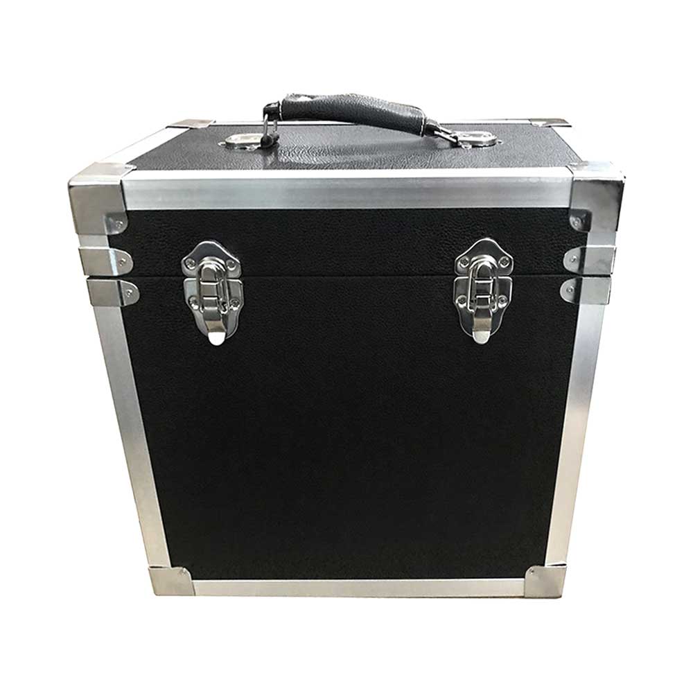 Black Vinyl Record Storage Case Box Retro Style for 12" LP by Steepletone