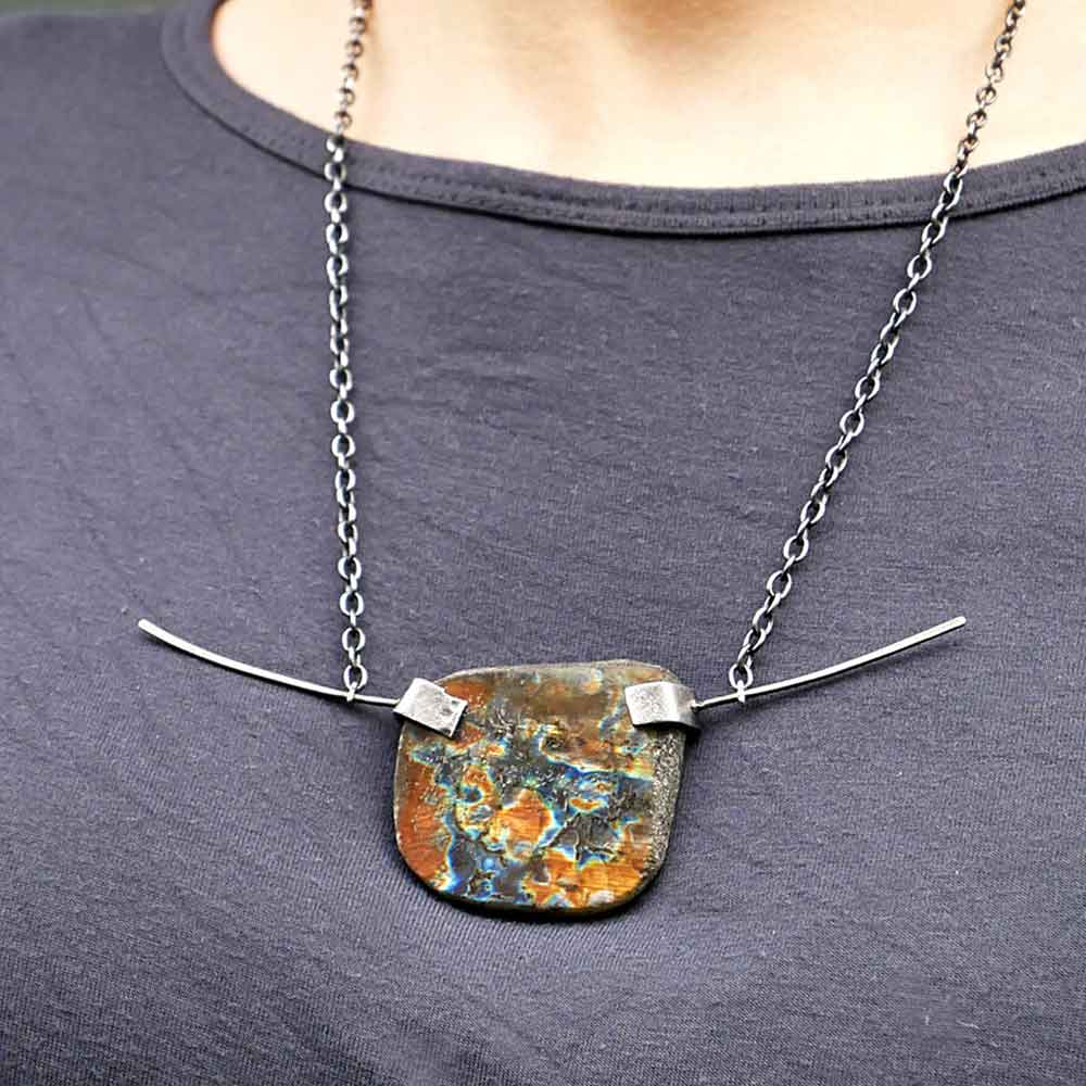 CAMILLA WEST JEWELLERY Oxidised Sterling Silver Labradorite Necklace