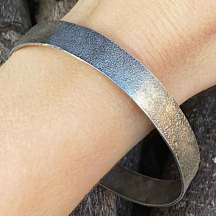 CAMILLA WEST JEWELLERY Heat Textured Sterling Silver Bangle