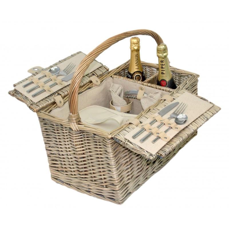 Fully Fitted Picnic Basket Hamper in Beige 022 by Willow