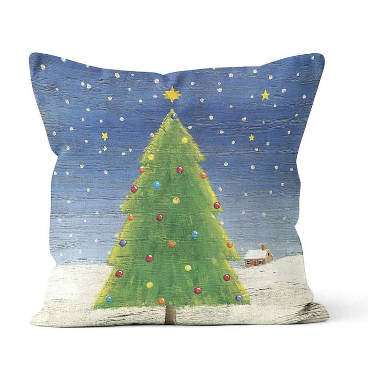 CUSHIONS ARE US 'Christmas' Xmas Tree Night-Time Photo Cushion - Large | Medium