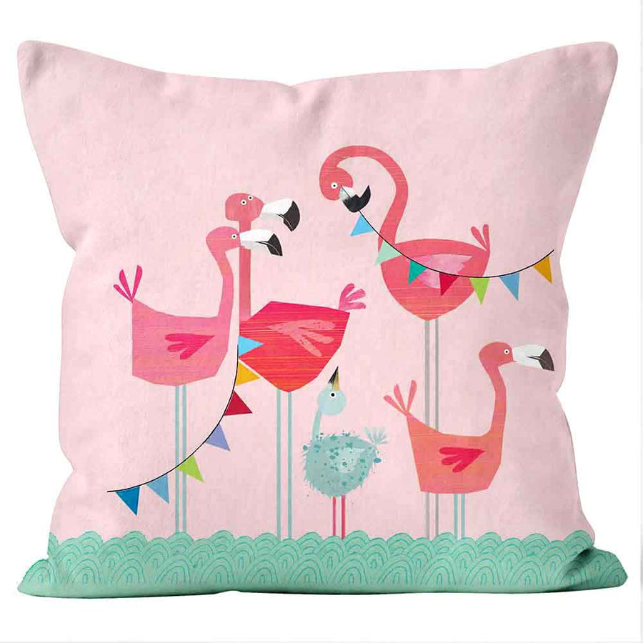 Cushions Are Us Kali Stileman Pink Flamingos Cushion