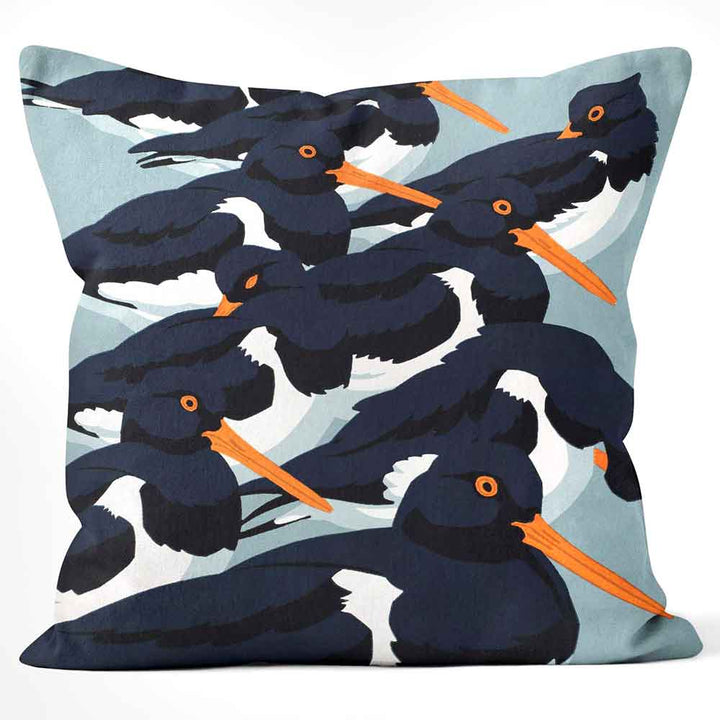 CUSHIONS ARE US 'Oyster Catcher Birds' Robert Gillmor Print Cushion - Large | Medium