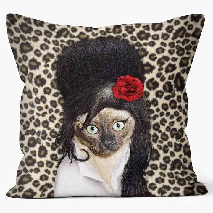 CUSHIONS ARE US 'Tattoo' Siamese Cat Photo Cushion - Large | Medium