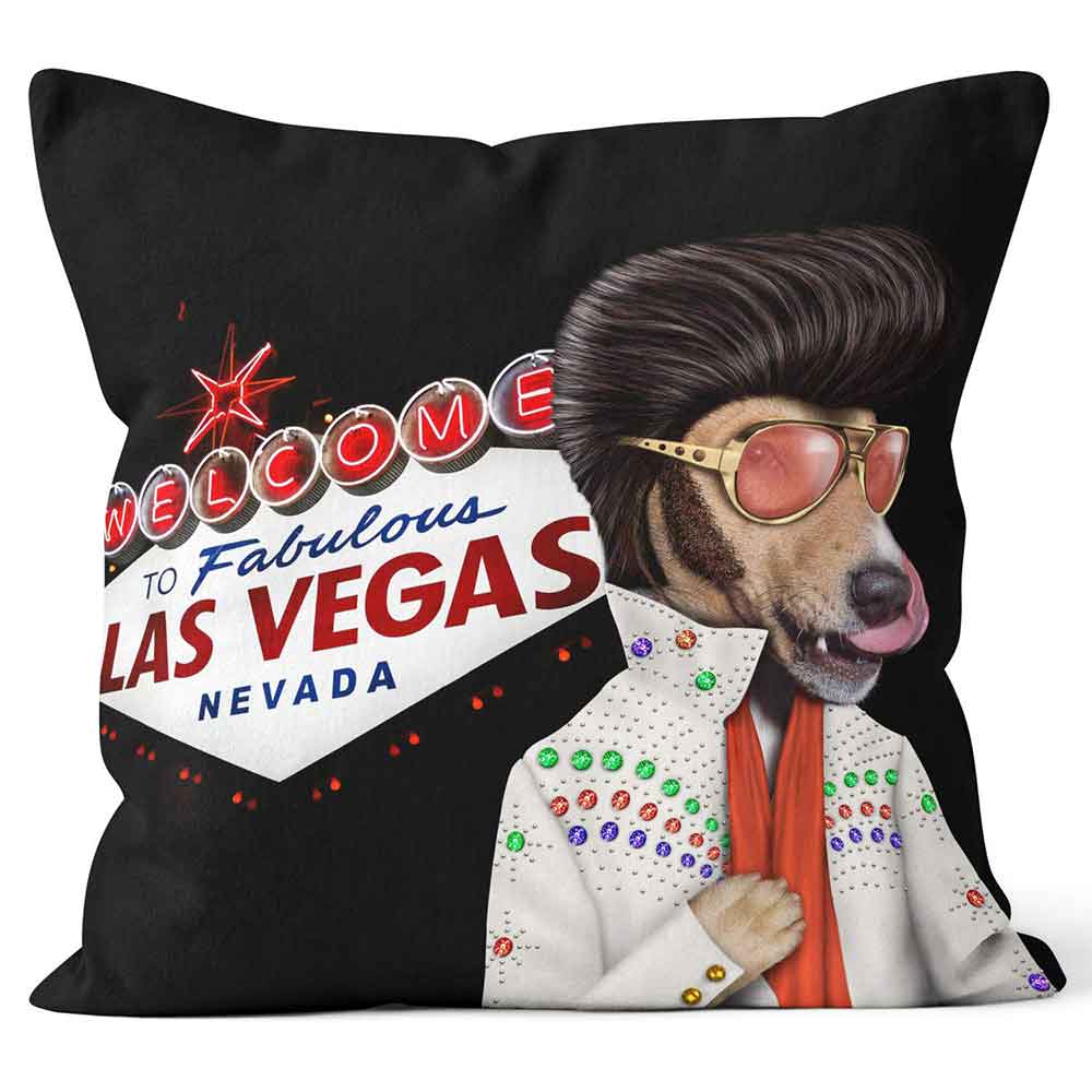 CUSHIONS ARE US 'Vegas-Sign' Dog Photo Cushion - Large | Medium