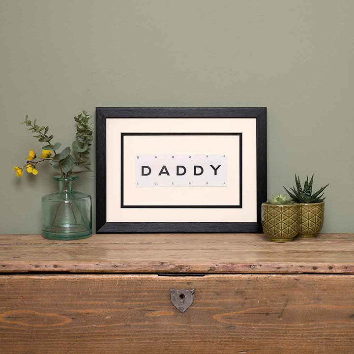 Vintage Playing Cards DADDY Wall Art Picture Frame