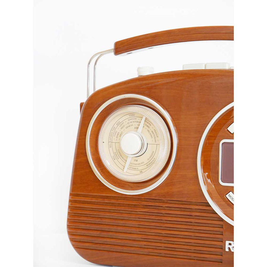 Devon Portable Retro DAB Radio Woodgrain by Steepletone – Unusual ...