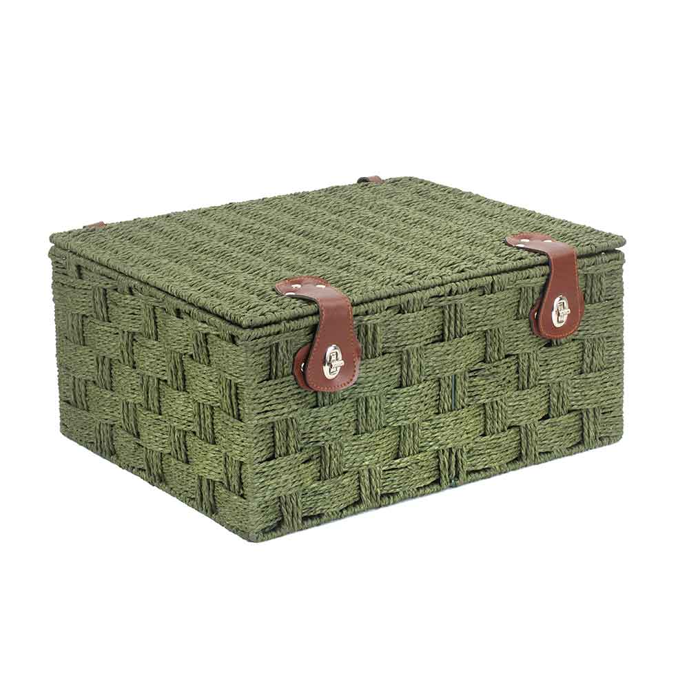 Extra Large Woven Paper Hamper - Black  Blue  Green  Grey  Red by Willow