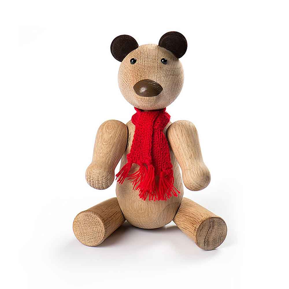 Wooden Teddy Bear Toy Children's Traditional Solid Oak Wood by PLAAY?