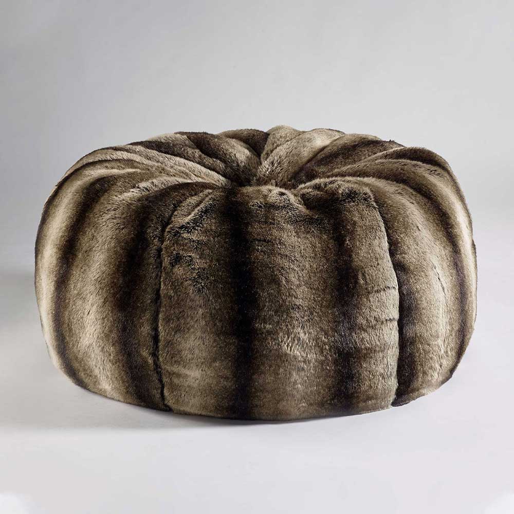Faux Fur Beanbag Dark Brown by Katrina Hampton