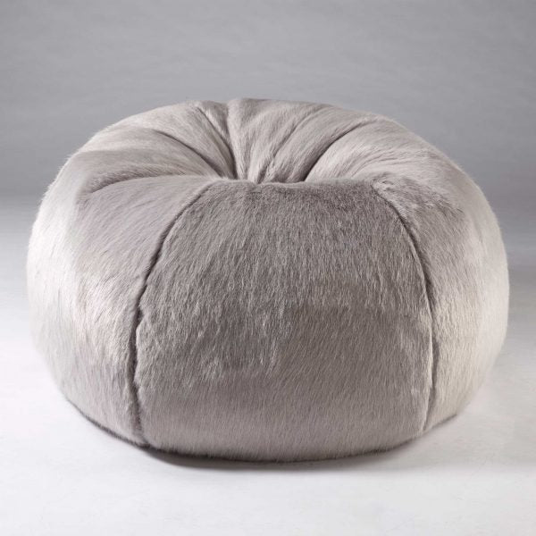 Faux Fur Beanbag Pale Grey by Katrina Hampton
