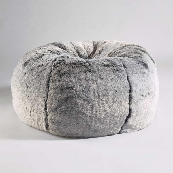Faux Fur Beanbag Silver Grey by Katrina Hampton
