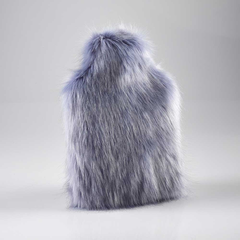 Faux Fur Hot Water Bottle Cornflower Blue by Katrina Hampton