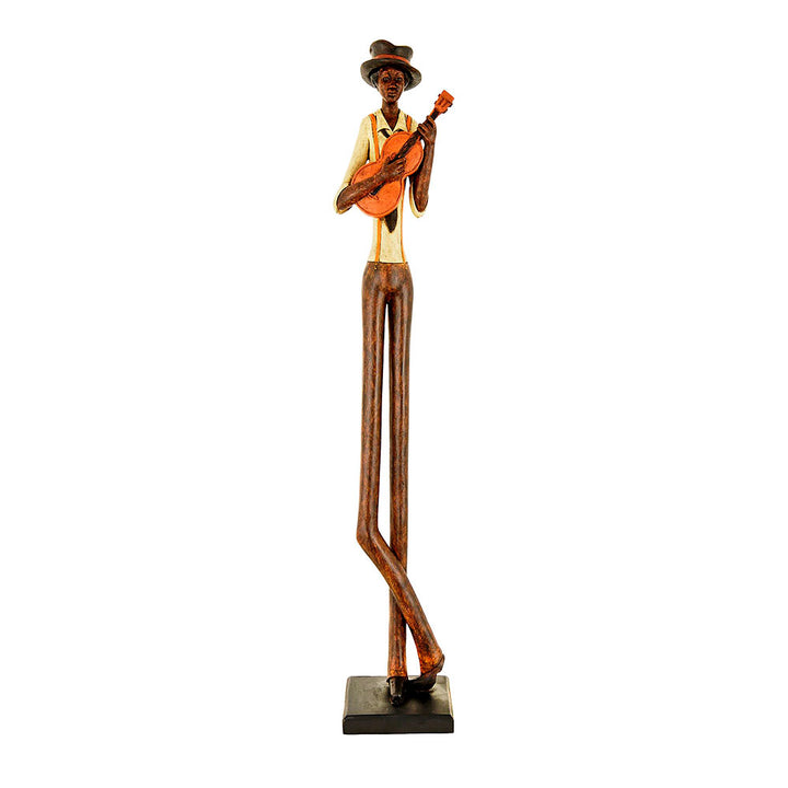 Large Figurine Ornament Standing Jazz Guitarist by Hill Interiors