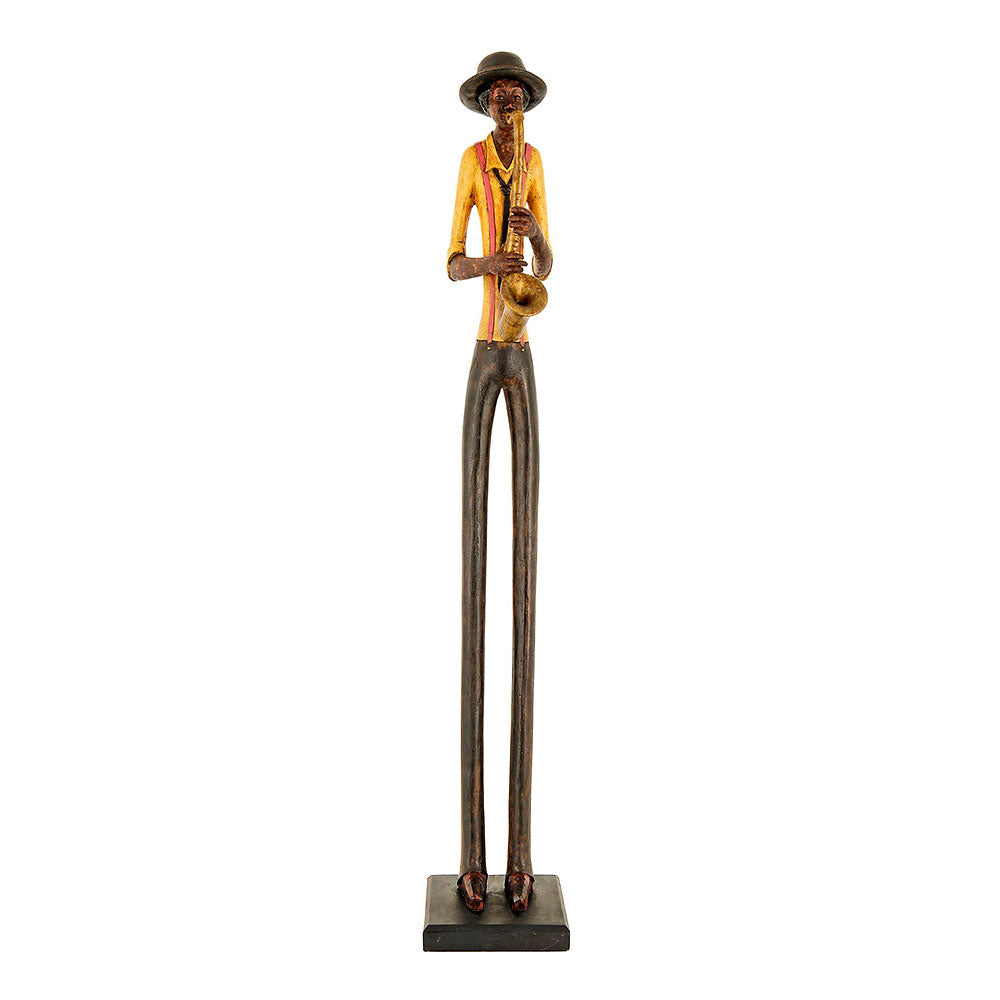 Large Figurine Ornament Standing Jazz Saxophonist by Hill Interiors