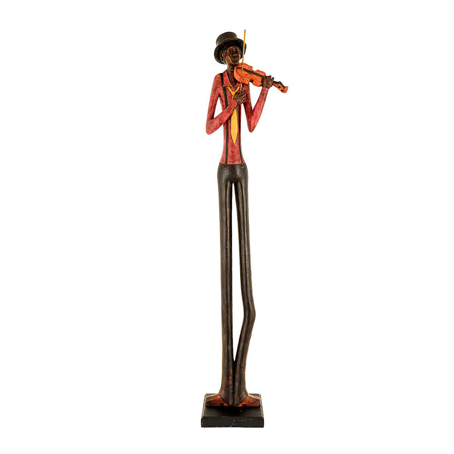 Large Figurine Ornament Standing Jazz Violinist by Hill Interiors