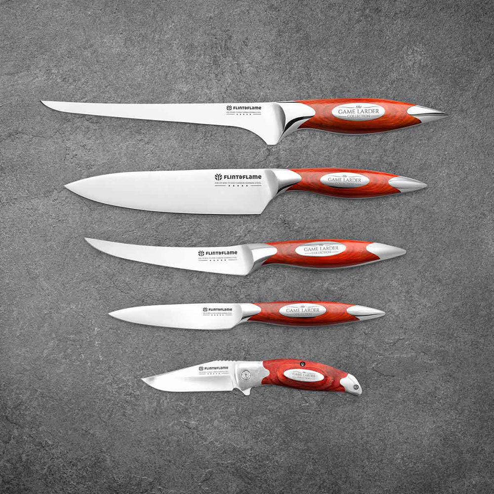 Kitchen Game Larder Knife Collection Set by Flint and Flame