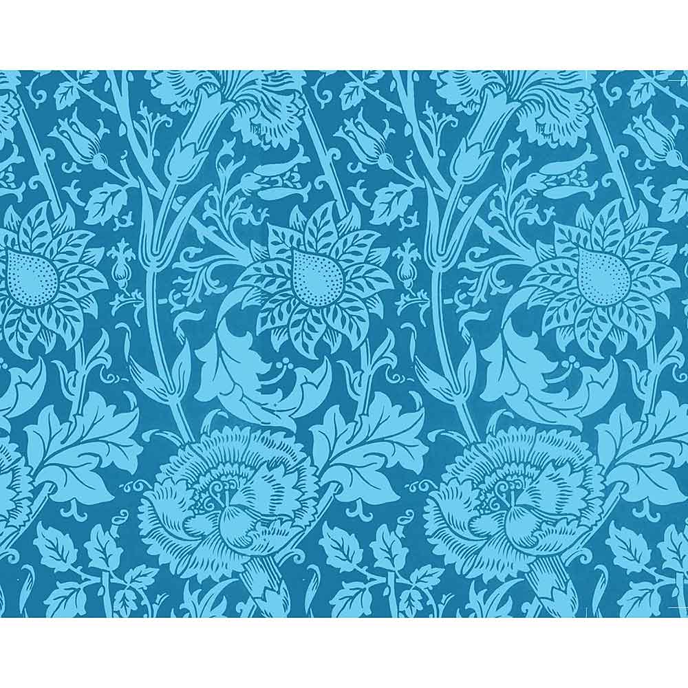 ARTWORLD STOOLS Blue by William Morris - Hardwood Folding Stool pattern detail