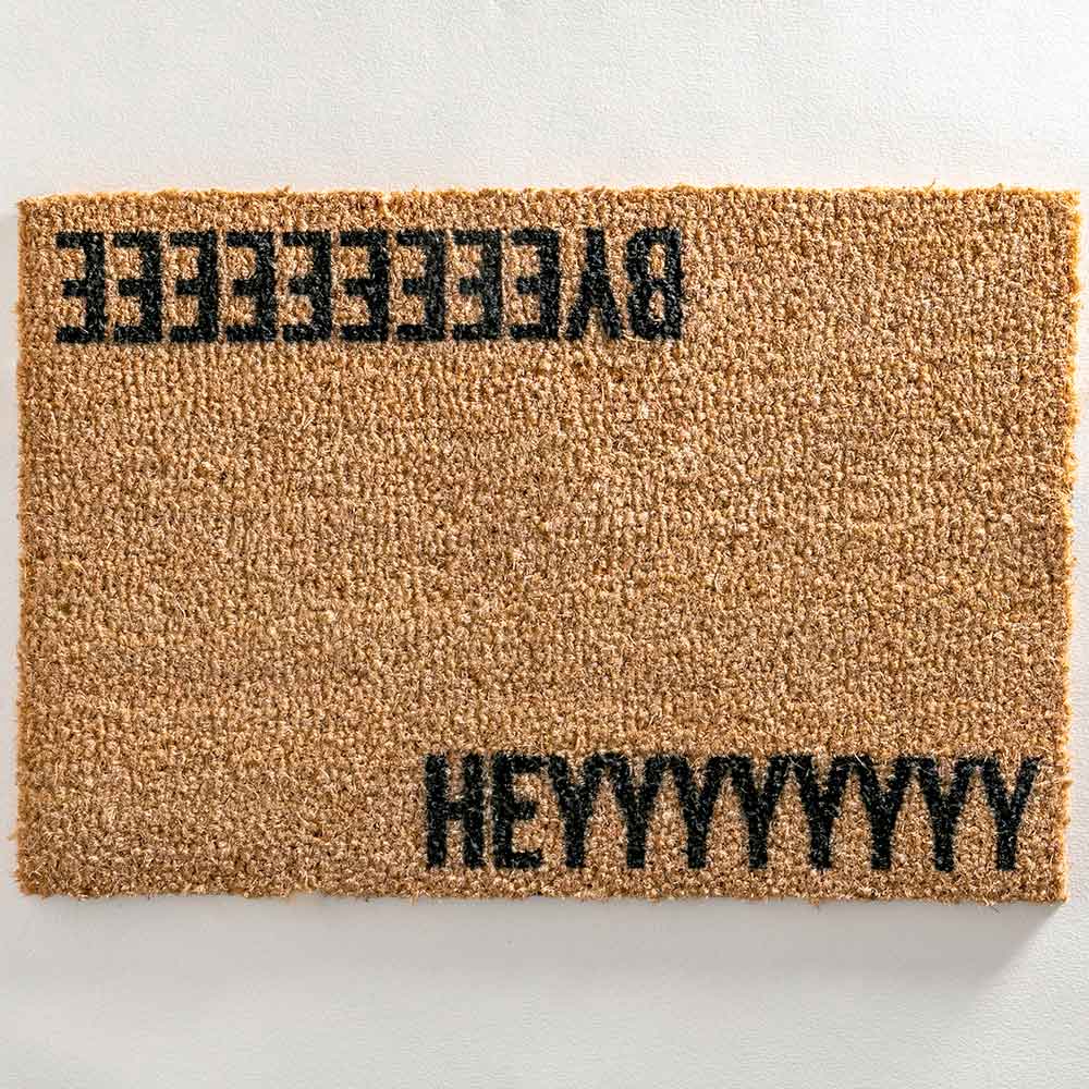 Front Doormat Indoor Outdoor Custom Hey Bye