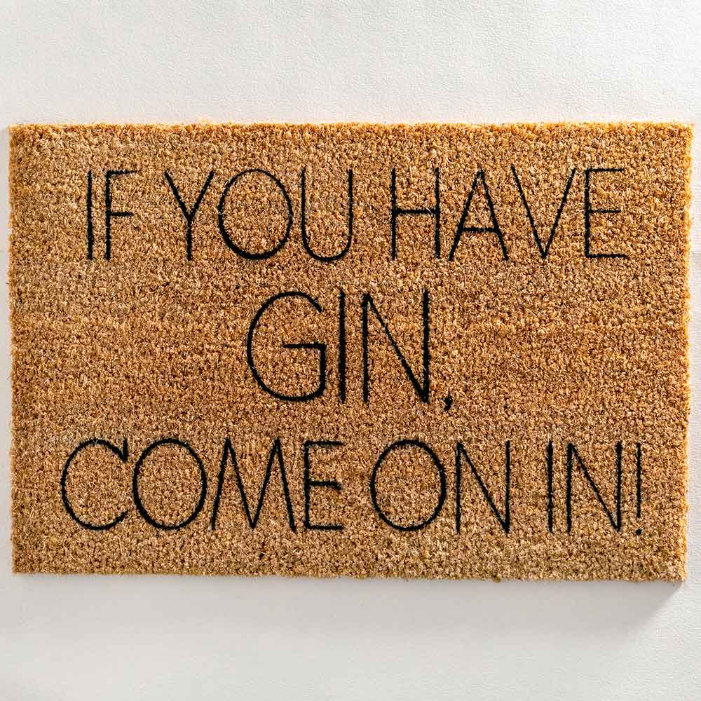 Front Doormat Indoor Outdoor Custom If You Have Gin Come On In