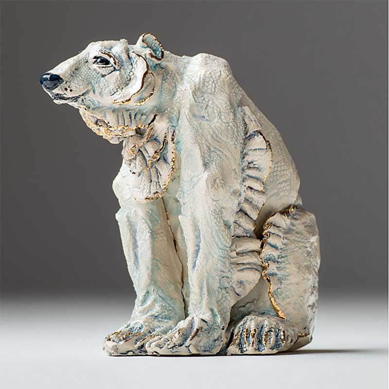 GIN DURHAM The Watchful Polar Bear Sculpture