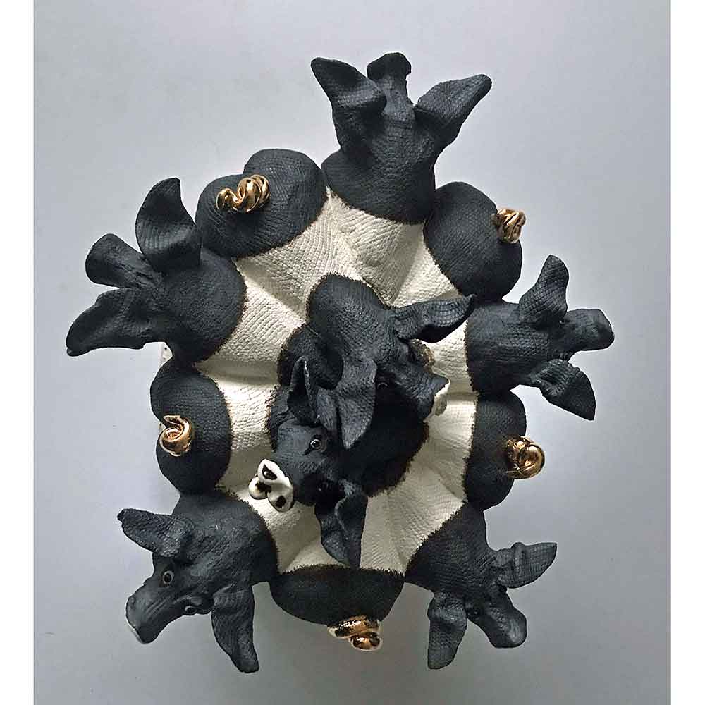 GIN DURHAM CERAMICS Swirl of Swine Sculpture -  Medium | Large