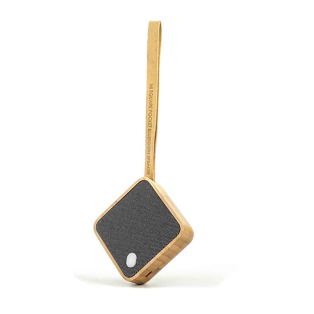 GINGKO MI Square Bluetooth Speaker - Bamboo Wood