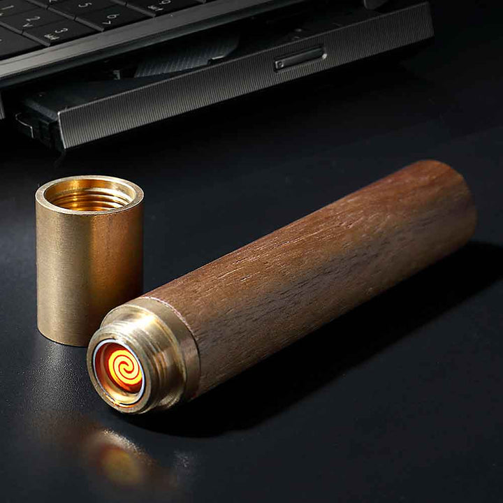 GINGKO Element Flameless Lighter - Walnut Wood