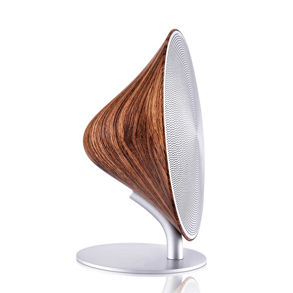 Halo One Bluetooth Speaker in Beech or Walnut Wood by Gingko