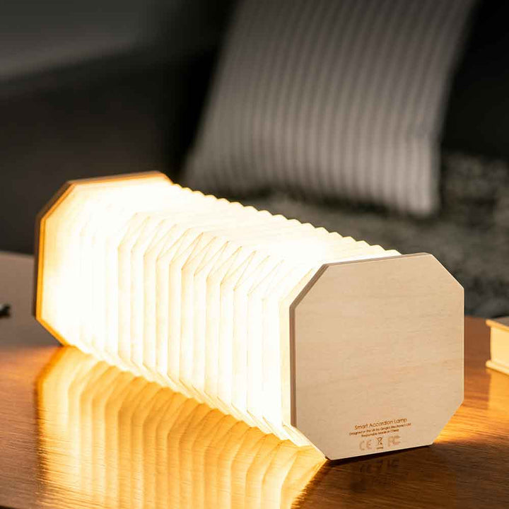 GINKGO - Smart Accordion Lamp Light - Maple Wood