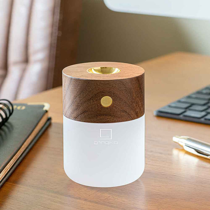 Smart Diffuser Lamp in Walnut or Ash Wood by Gingko