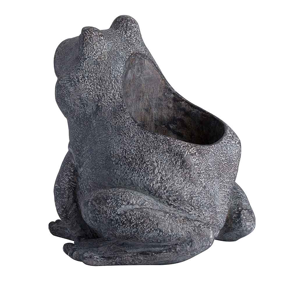 Frog Plant Planter in Charcoal Grey by Hill Interiors