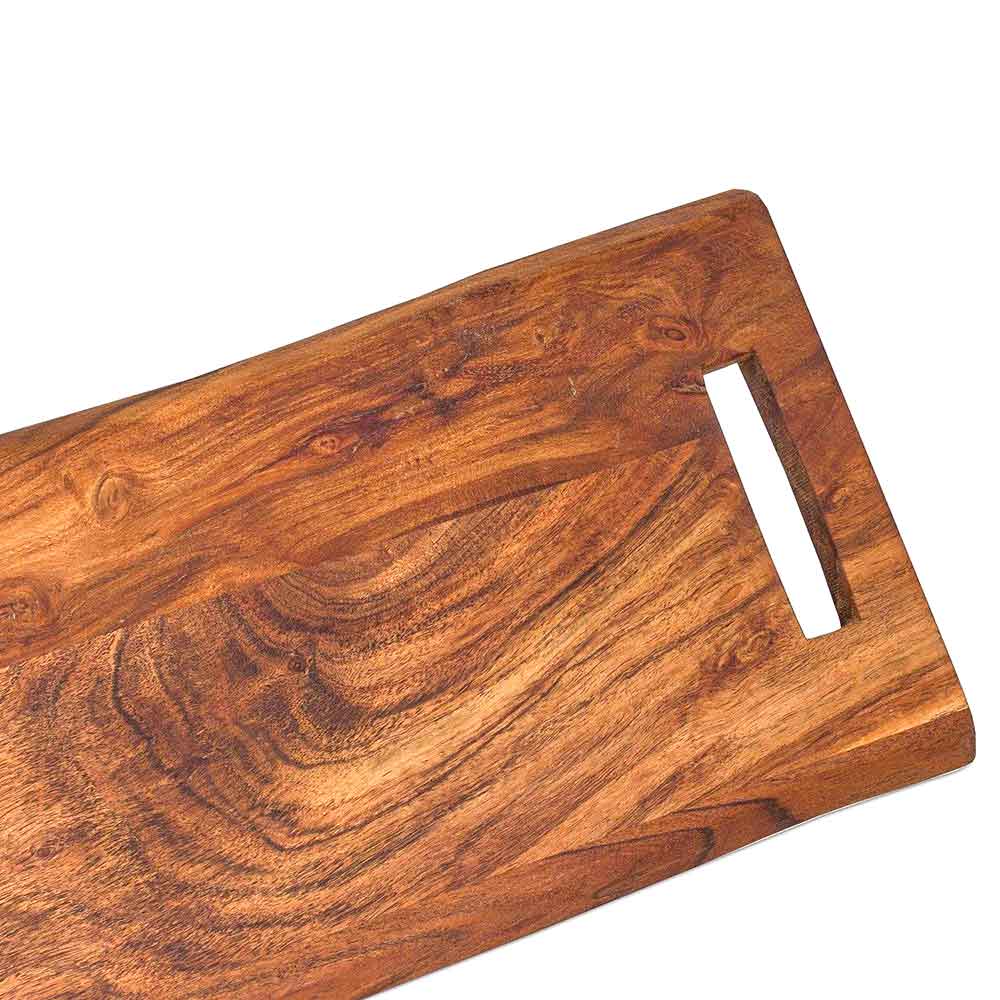 Wooden Chopping Board Long with Handle by Hill Interiors  - Handle detail