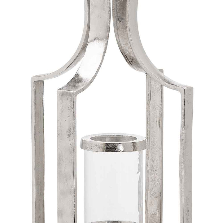 Tea Light Candle Lantern in Aluminium by Hill Interiors