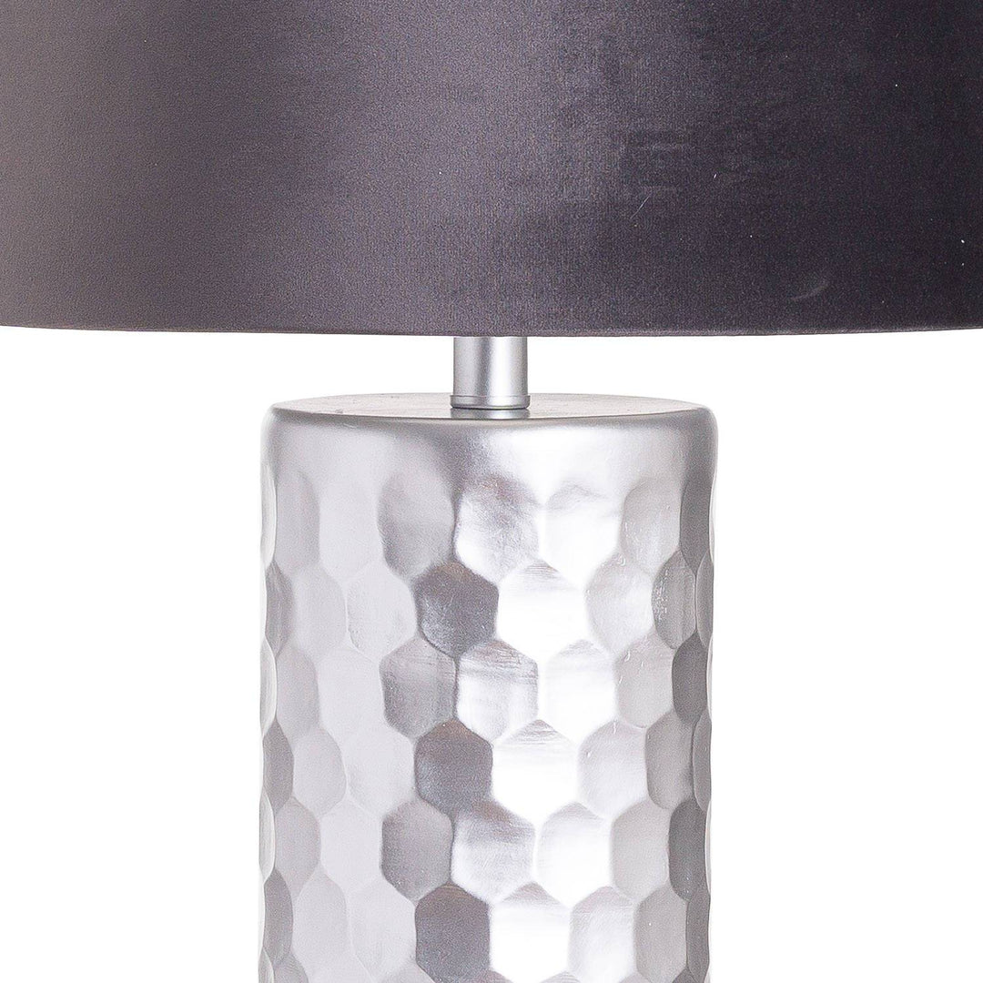 hillier-home-jem-honey-comb-silver-table-lamp-detail