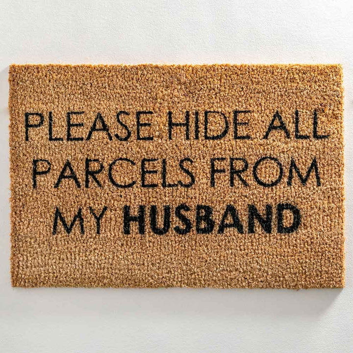 Front Doormat Indoor Outdoor Custom Please Hide All Parcels From My Husband