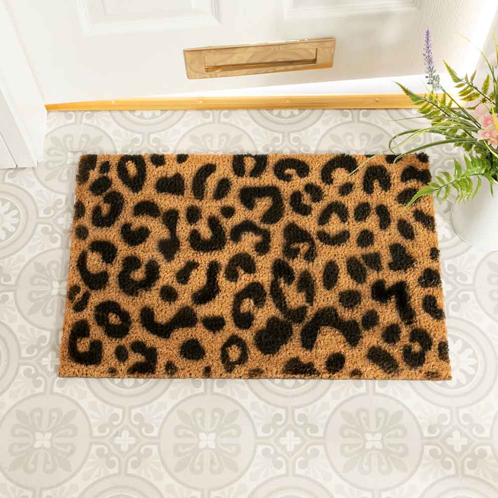 Front Doormat Indoor Outdoor Custom Leopard Print