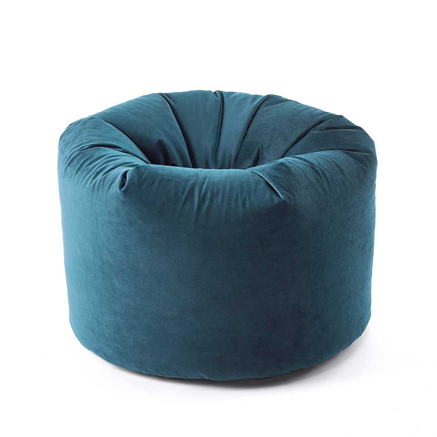Bean Bag Velvet Chair in Teal Blue by Katrina Hampton