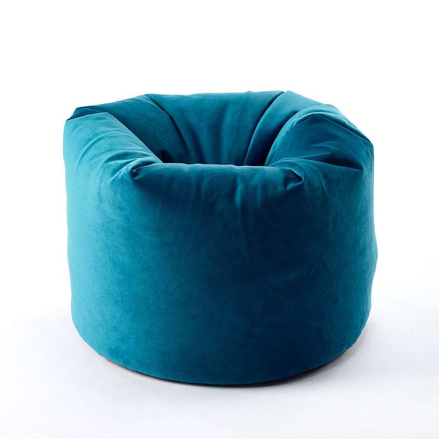 Bean Bag Velvet Chair in Aqua Blue by Katrina Hampton